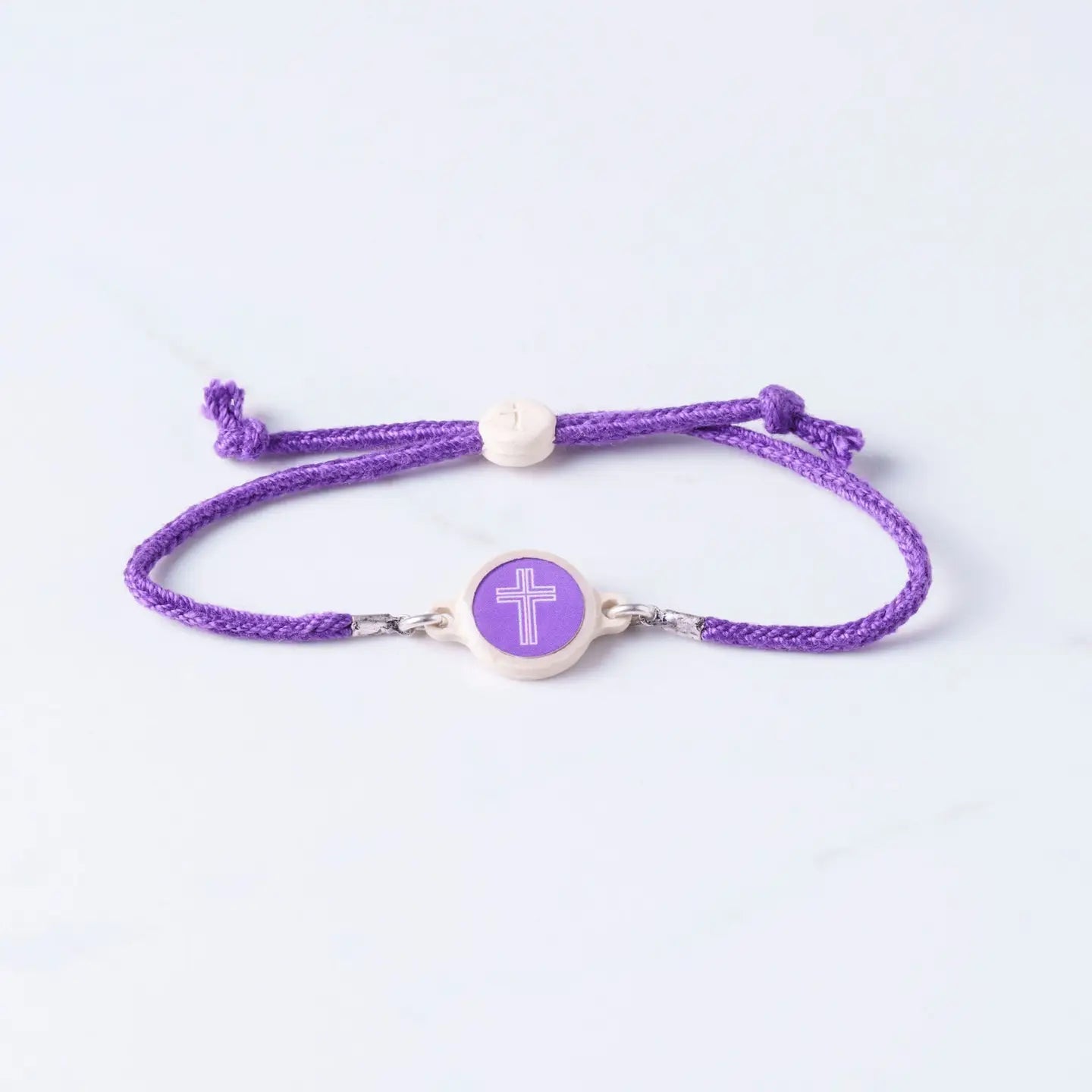 Tap To Pray® Survivor Series Bracelet | Amethyst + Cross - Juli's Wearable Art