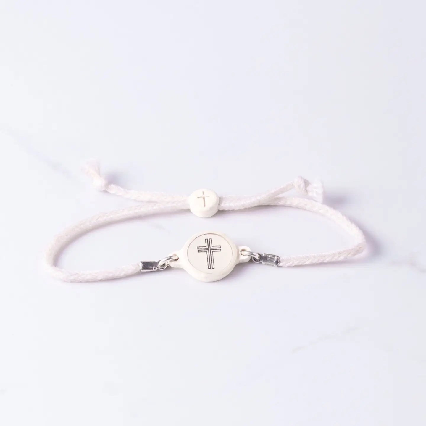Tap To Pray® Survivor Series Bracelet | Vanilla + Cross - Juli's Wearable Art