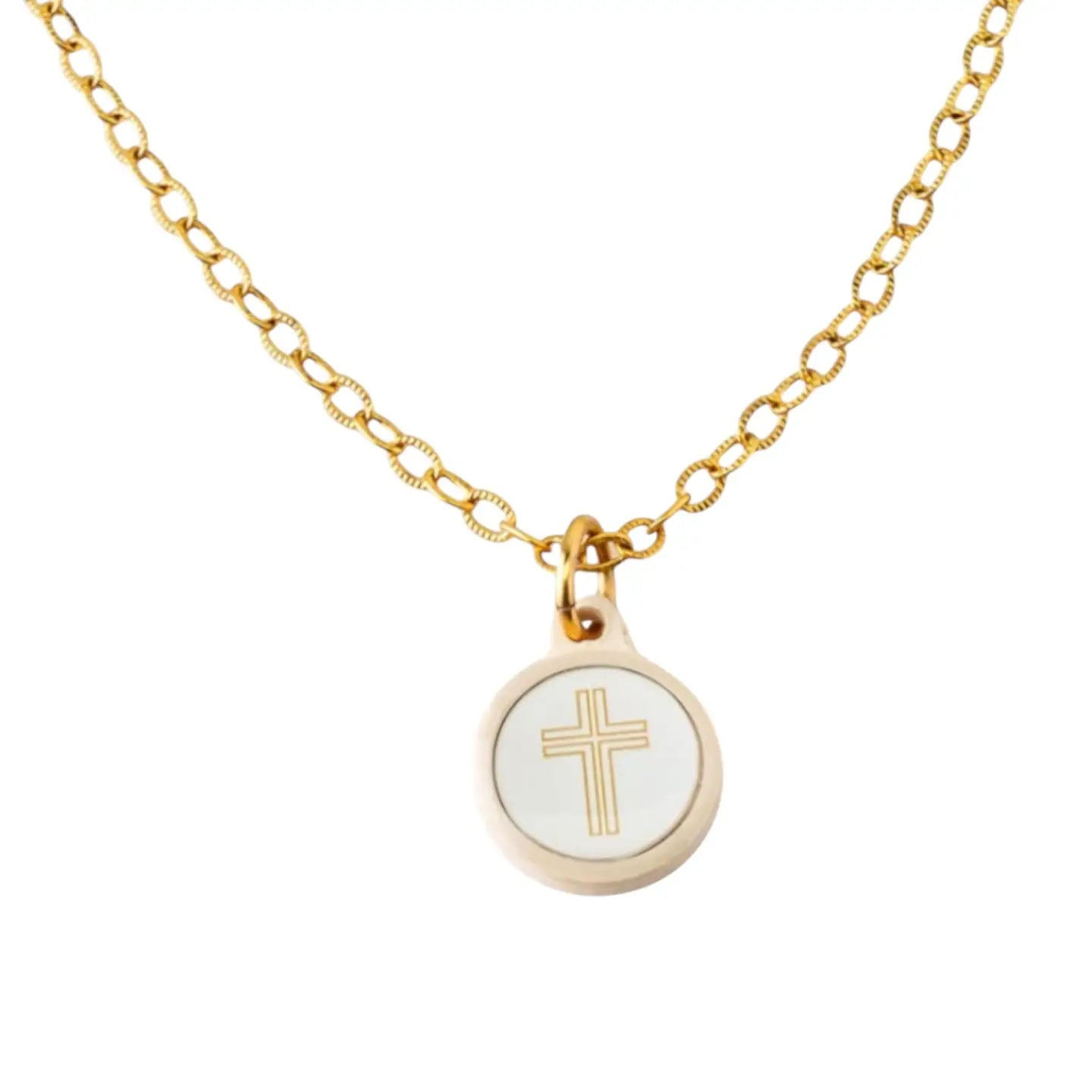 Tap To Pray® Survivor Series Necklace – 14K Gold - Plated | Cross - Juli's Wearable Art