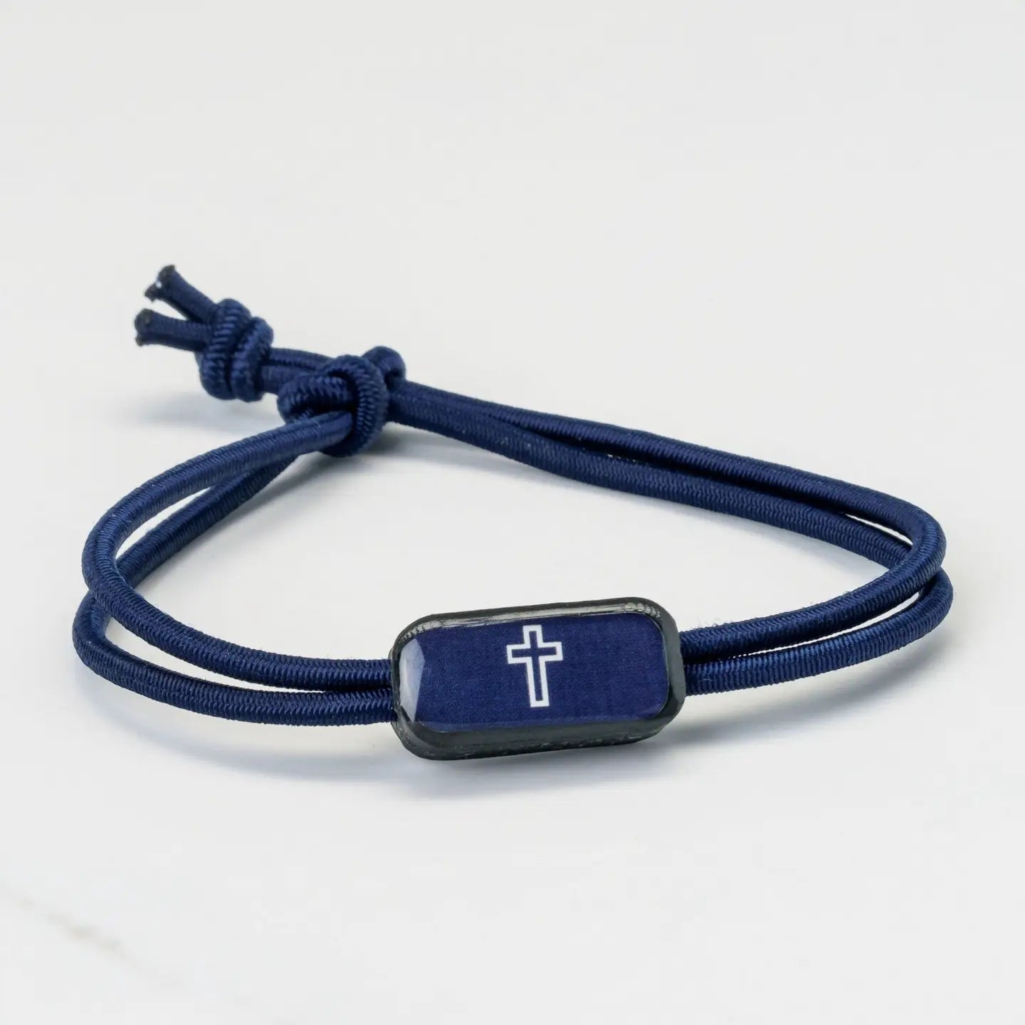 Tap To Pray® Survivor Series Tactical Bracelet | Navy + Cross - Juli's Wearable Art