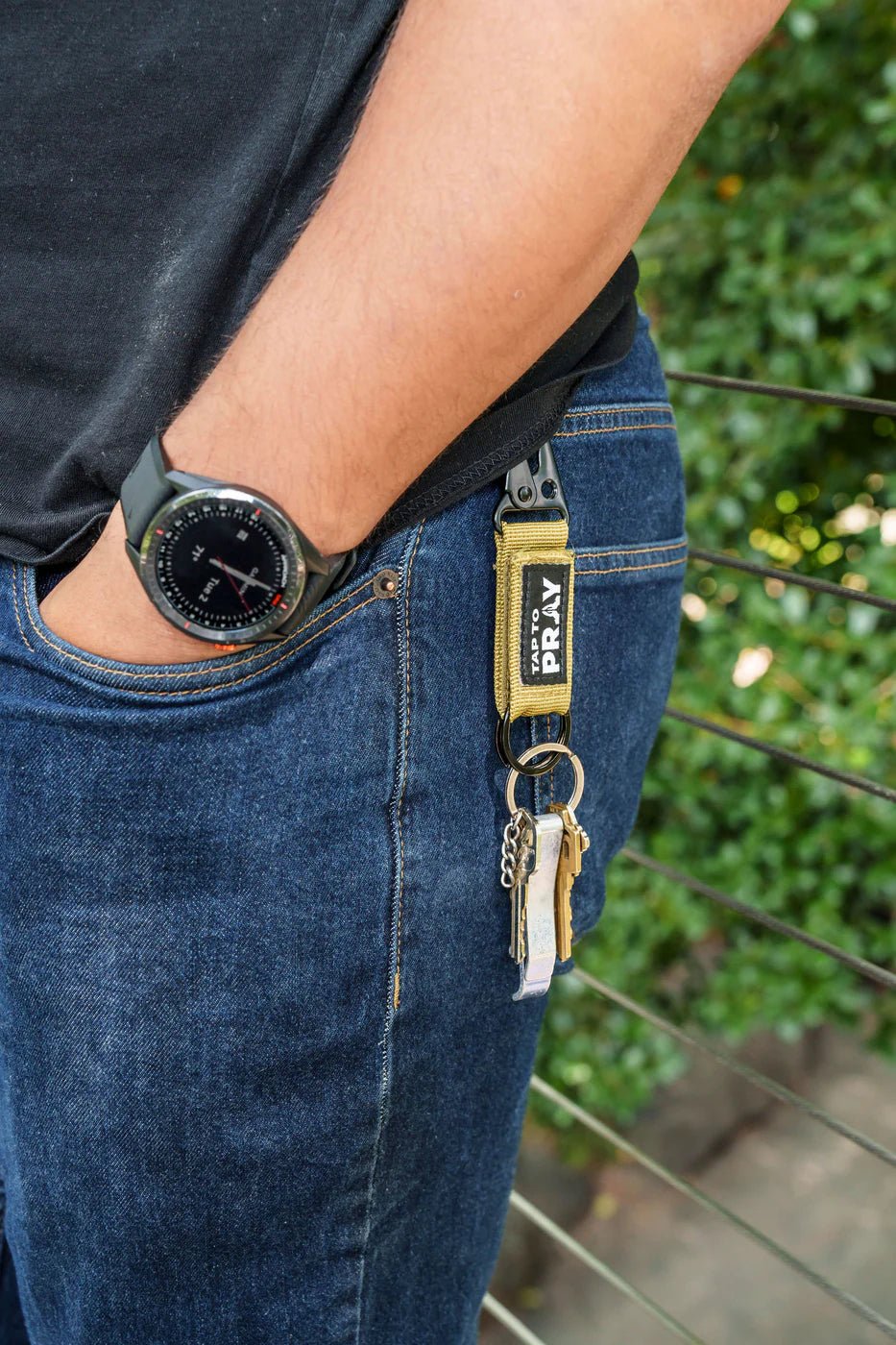 Tap To Pray™ - Tactical Carabiner Keychain - Juli's Wearable Art