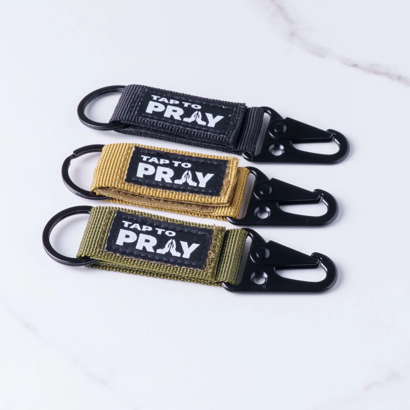 Tap To Pray™ - Tactical Carabiner Keychain - Juli's Wearable Art