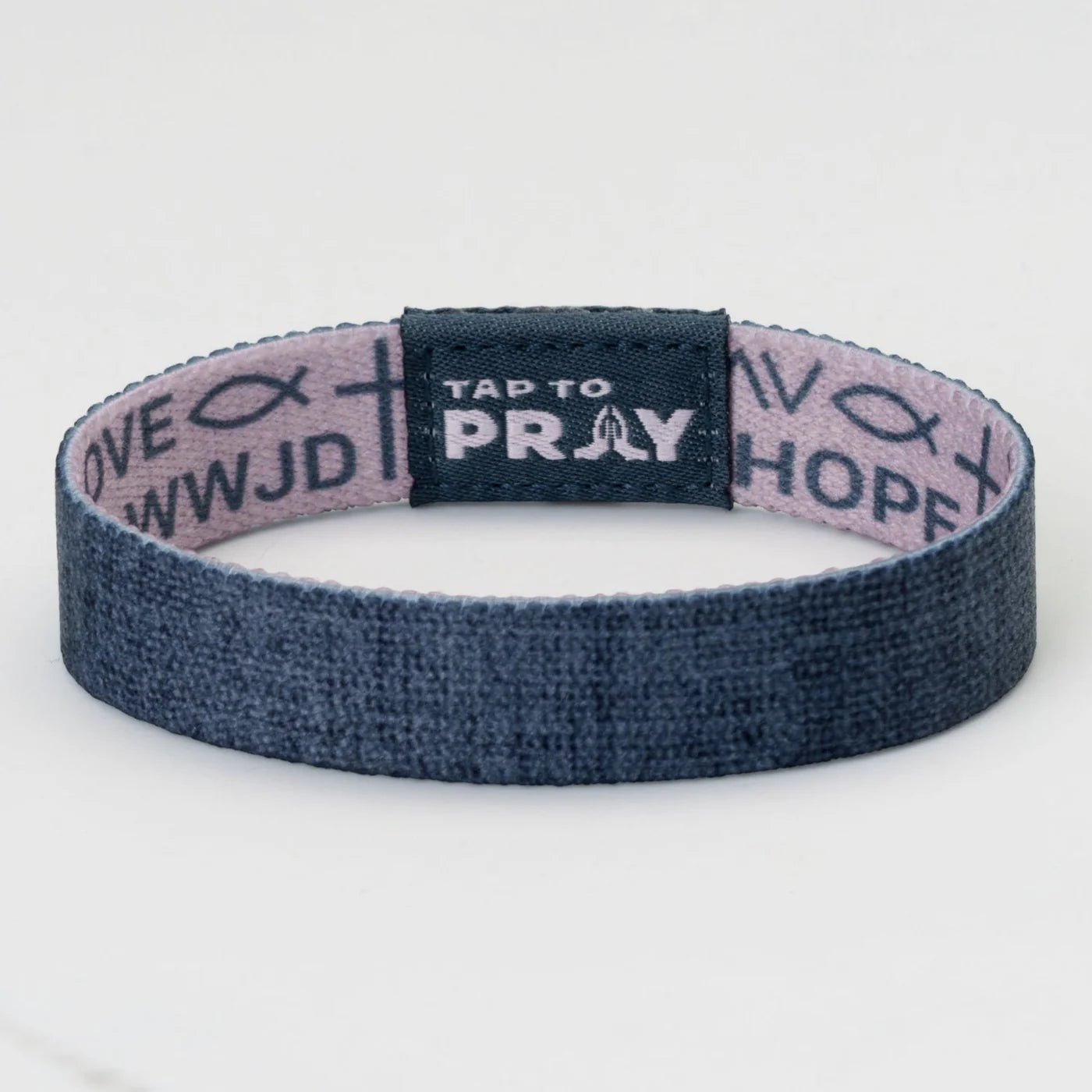 Tap To Pray® Wristband – Symbols of Faith | Taupe - Juli's Wearable Art