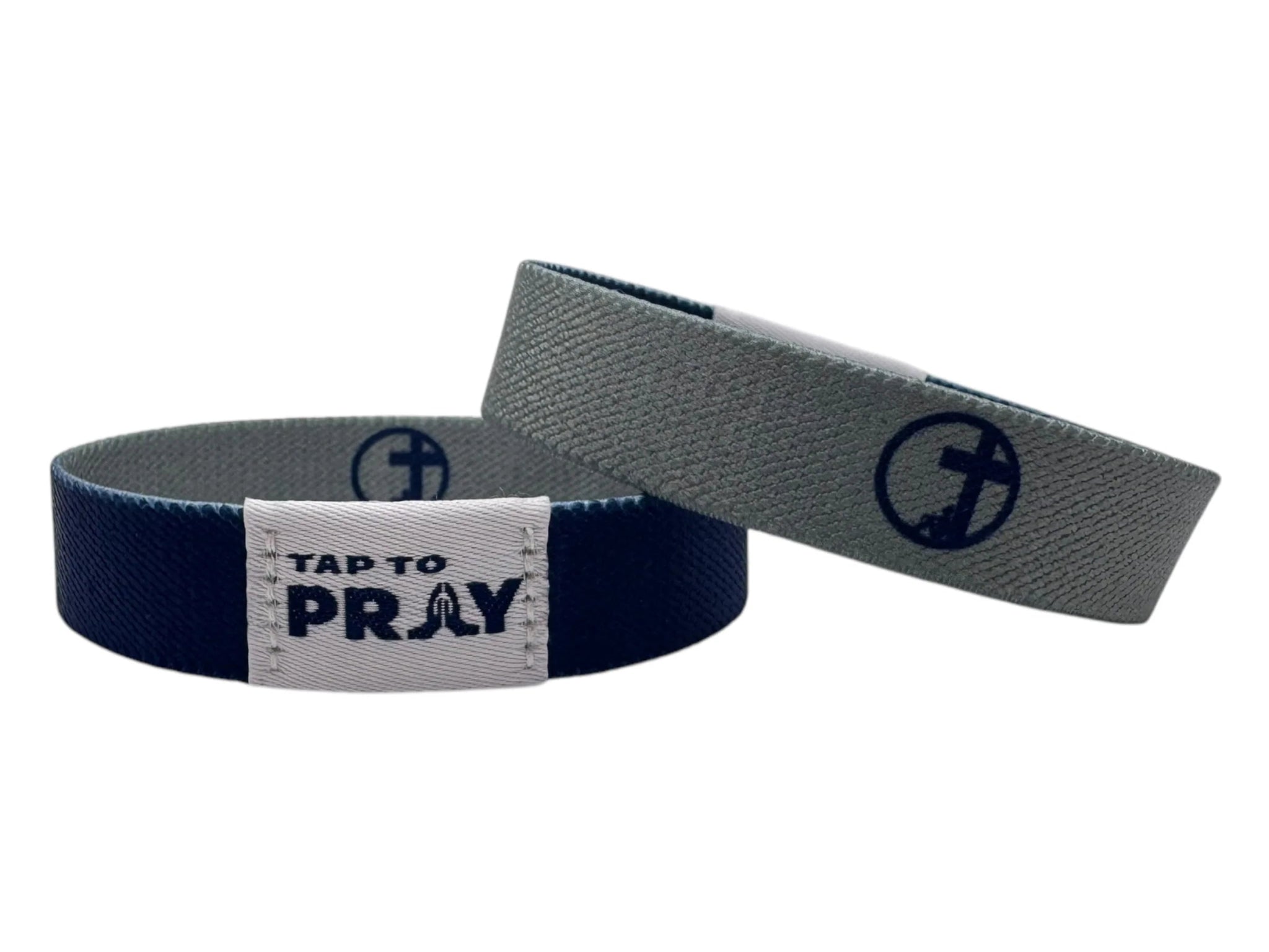 Tap To Pray™ Wristbands - Navy & Grey - Juli's Wearable Art