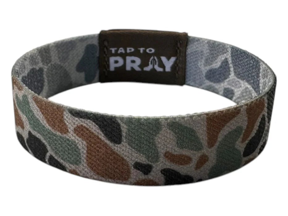 Tap To Pray™ Wristbands - River Rock Camo Classic & Sage - Juli's Wearable Art