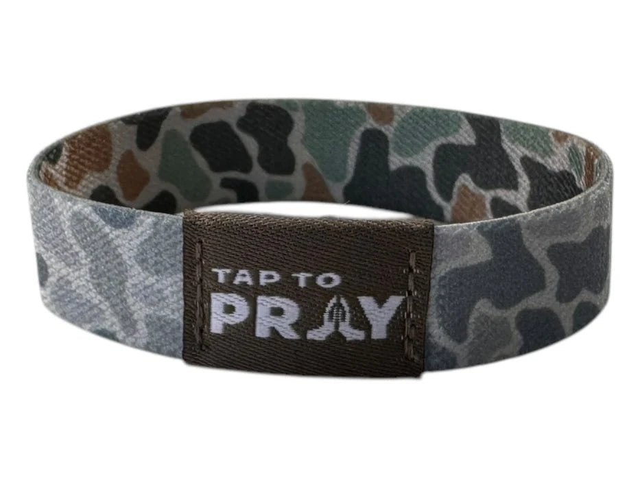 Tap To Pray™ Wristbands - River Rock Camo Classic & Sage - Juli's Wearable Art