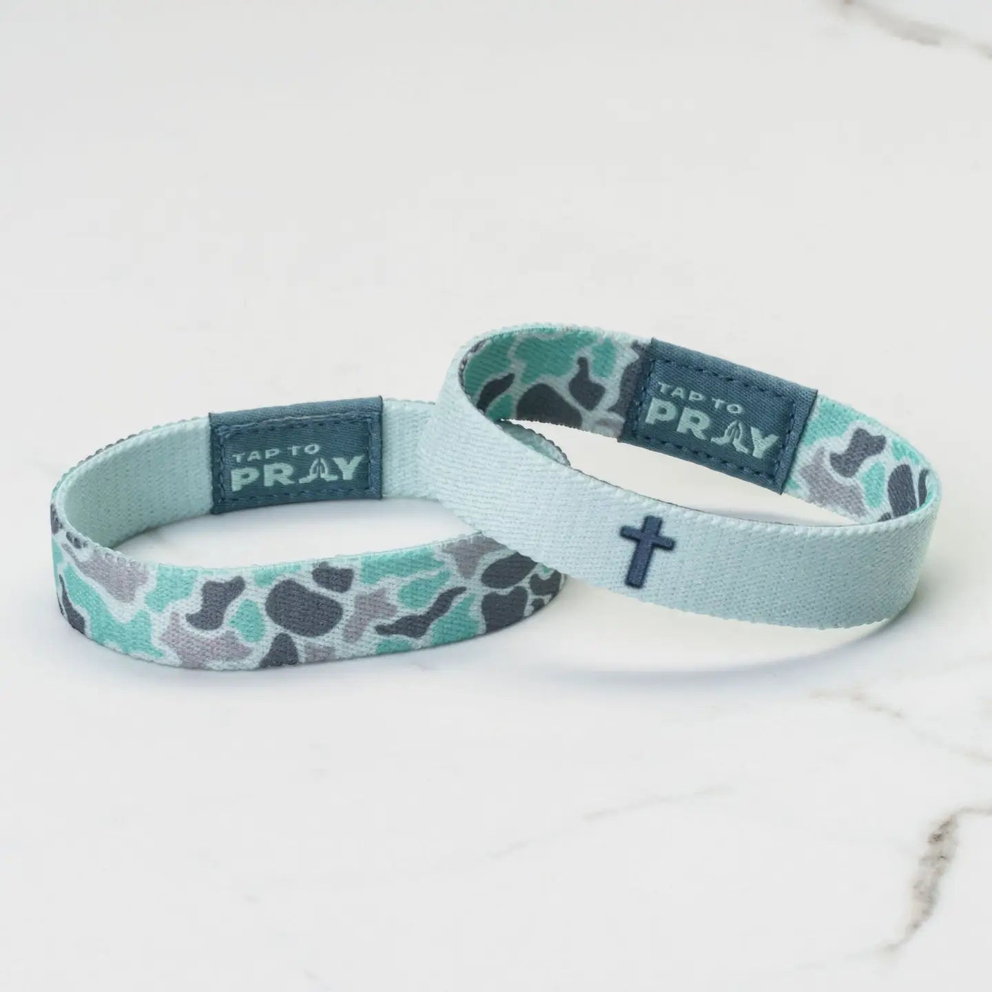 Tap To Pray® Wristbands | River Rock Camo | Mint - Juli's Wearable Art