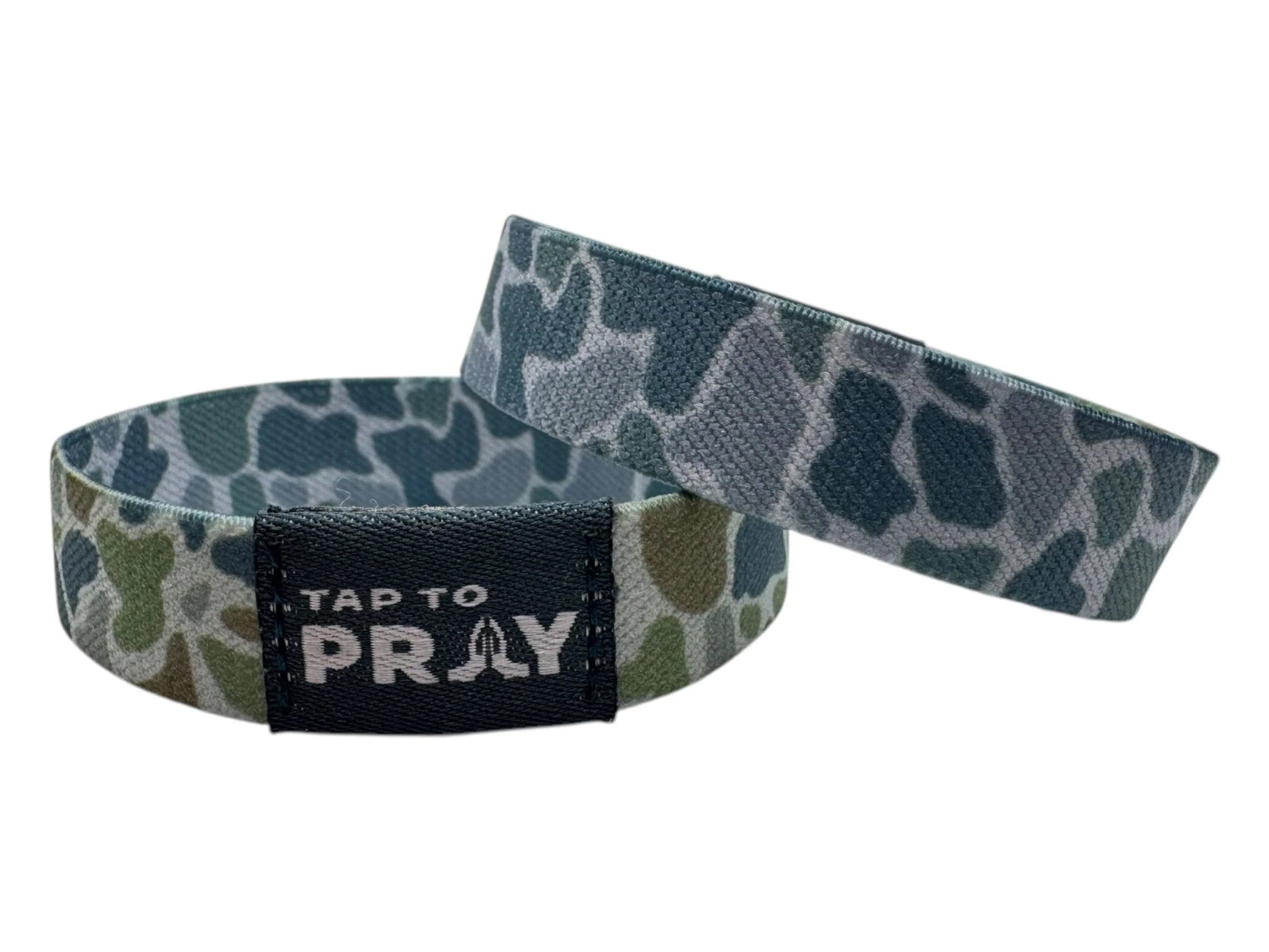 Tap To Pray™ Wristbands - River Rock Camo Moss & Slate - Juli's Wearable Art