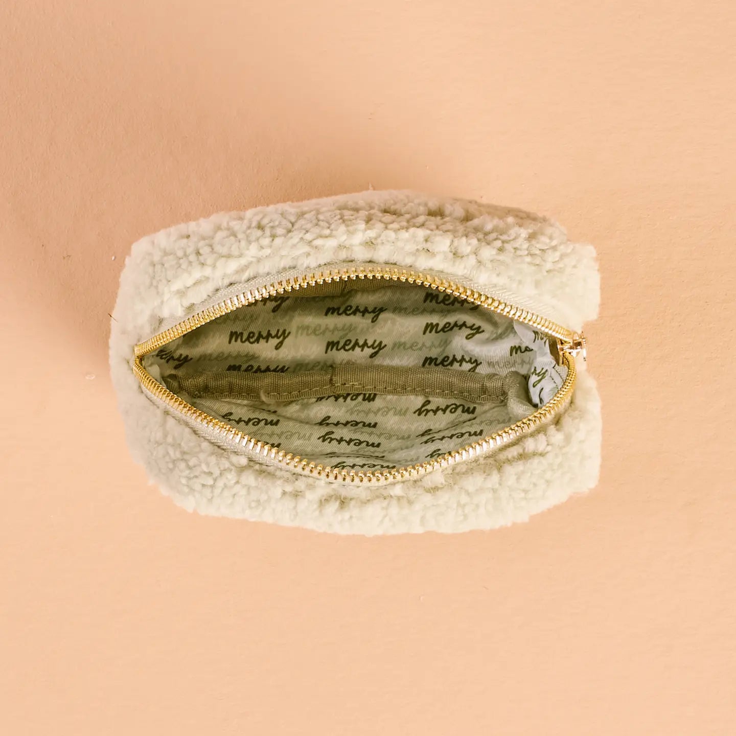 Teddy Pouch - Square Holiday Gift Green Bow - Juli's Wearable Art