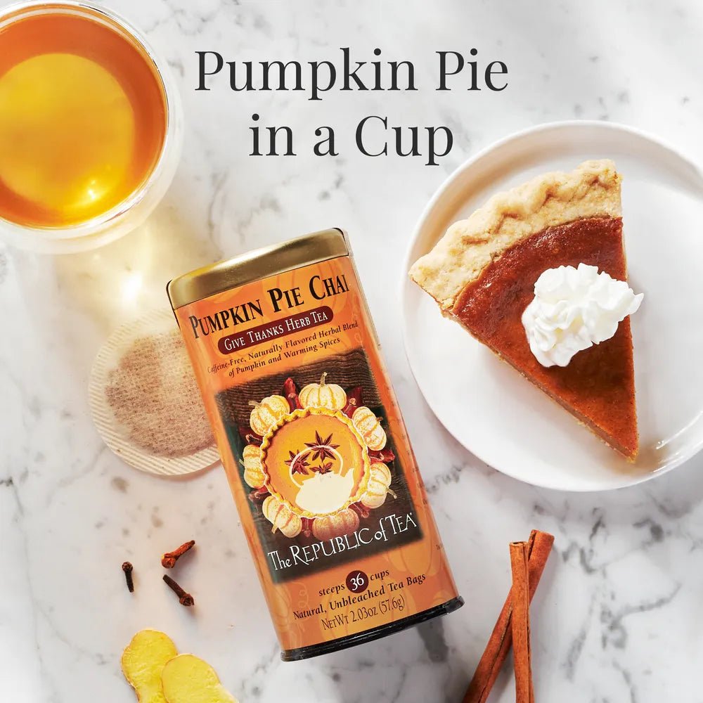 The Republic of Tea Pumpkin Pie Chai Herbal Tea Bags - Juli's Wearable Art