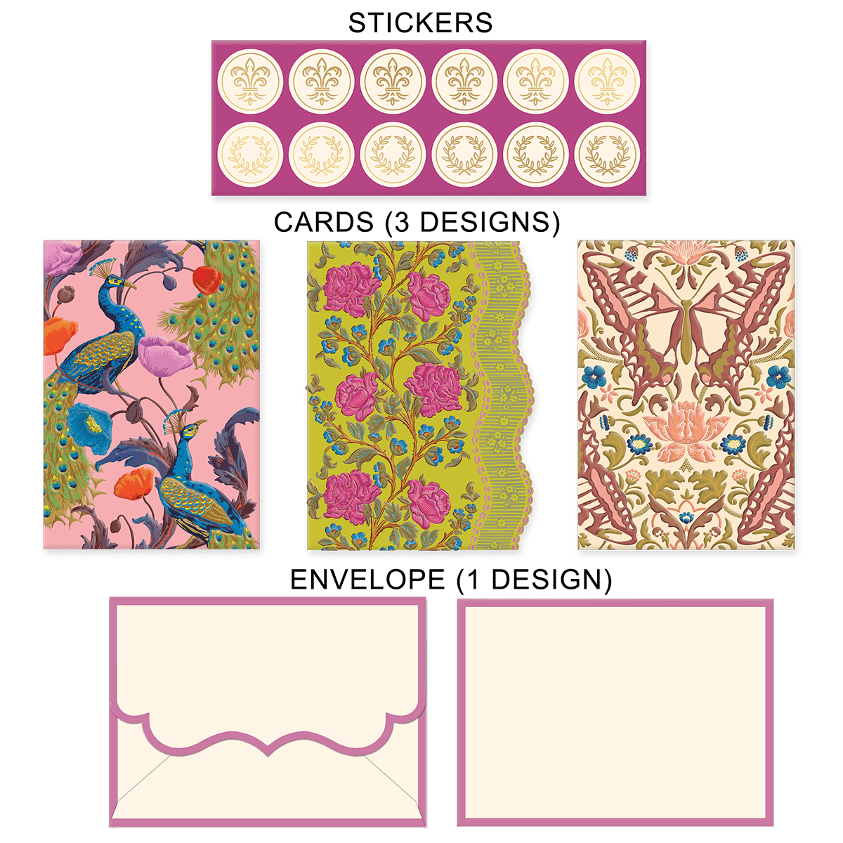 Timeless Treasures - Multi Stationery Set - Juli's Wearable Art