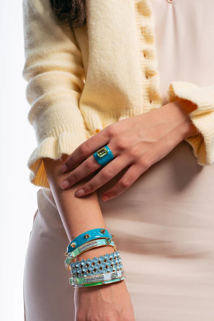 TOVA Mireya Bangle Bracelet | Mint - Juli's Wearable Art