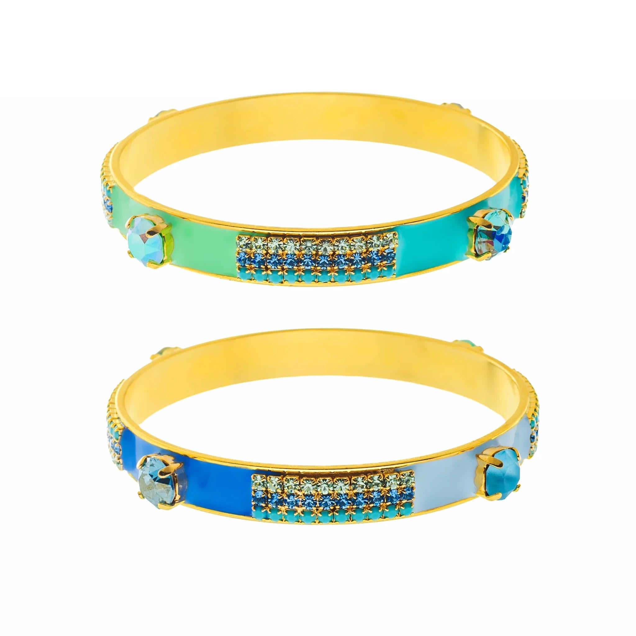 TOVA Mireya Bangle Bracelet | Mint - Juli's Wearable Art