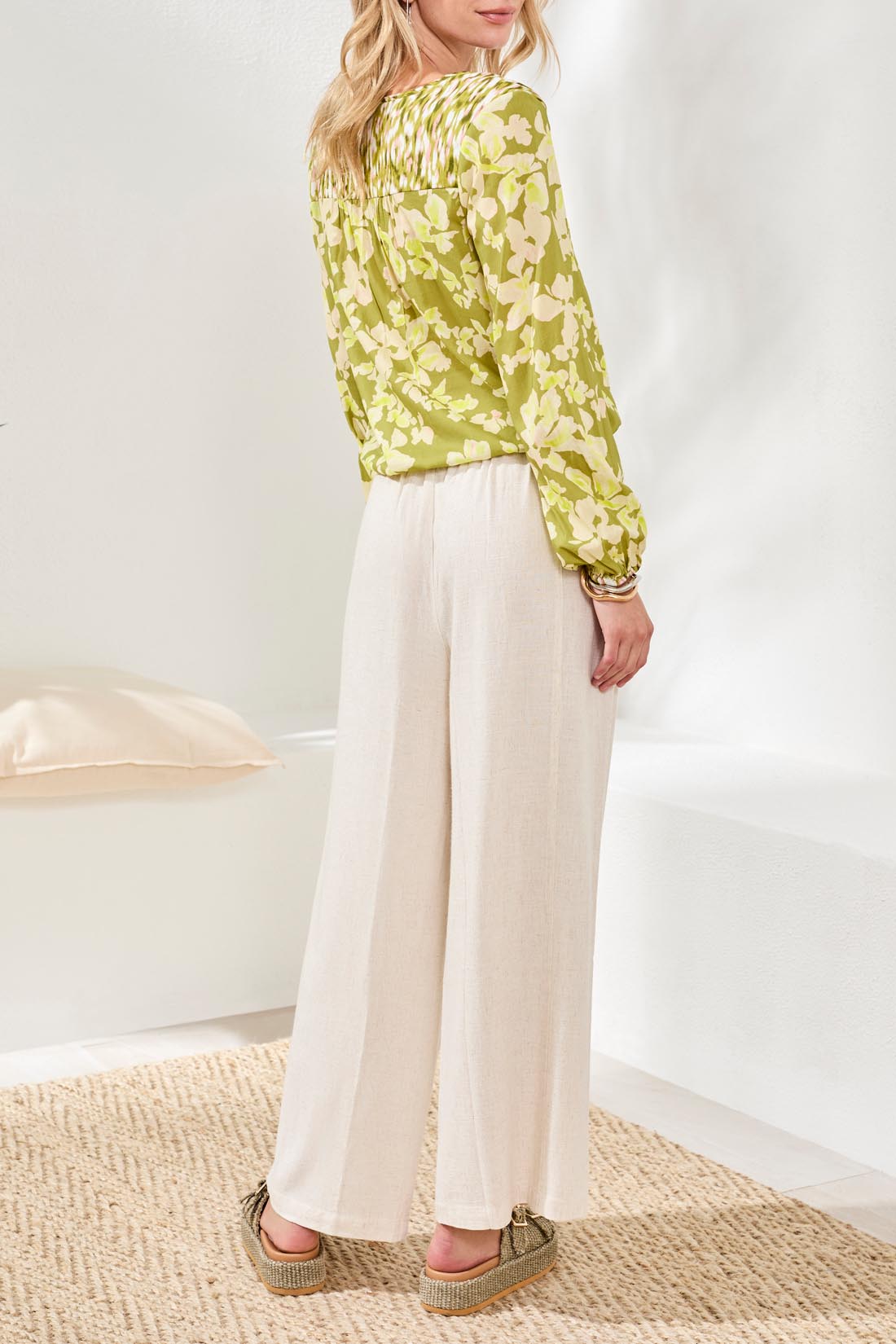 Tribal Combo Playful Print Blouse | Kiwi Zest - Juli's Wearable Art