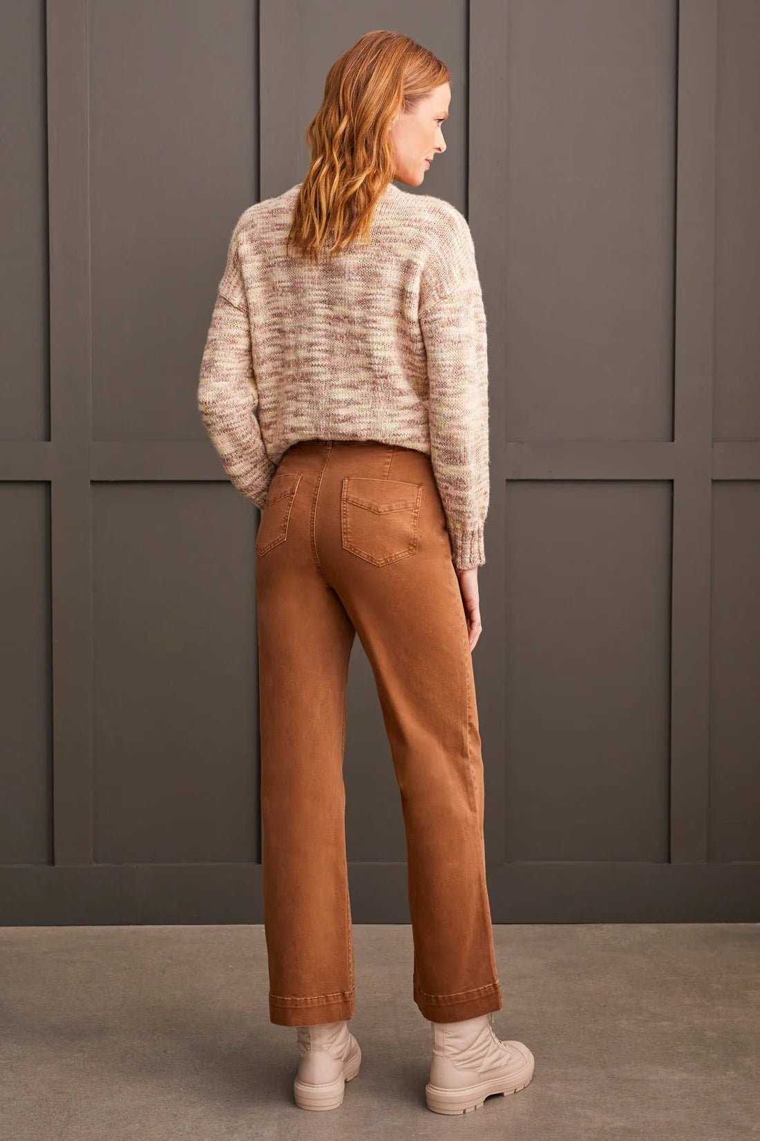 Tribal Comfort Stretch Fly Front Wide Leg Pants - Juli's Wearable Art