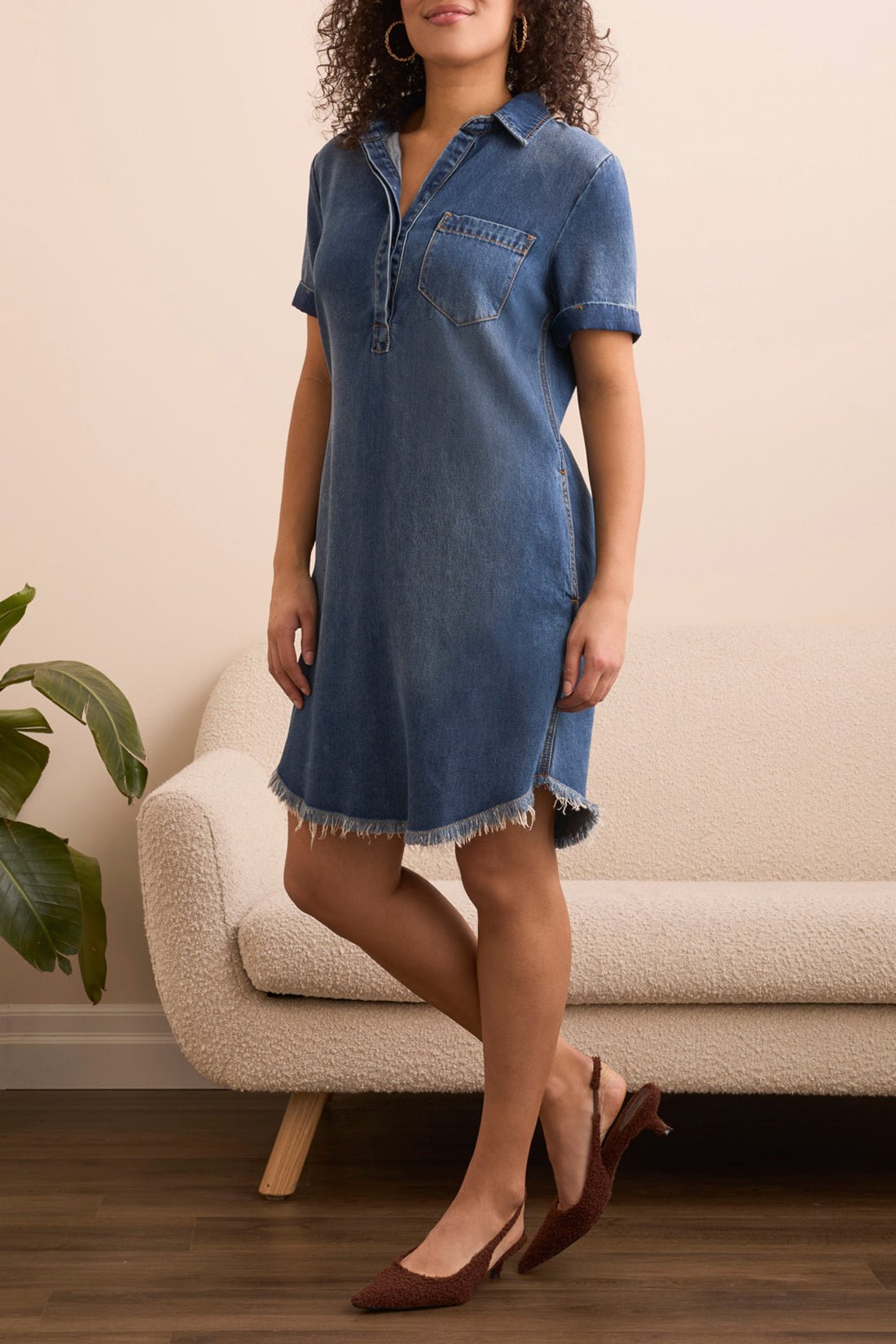 Tribal Flowy Lyocell® Pop Over Shirt Dress - Juli's Wearable Art