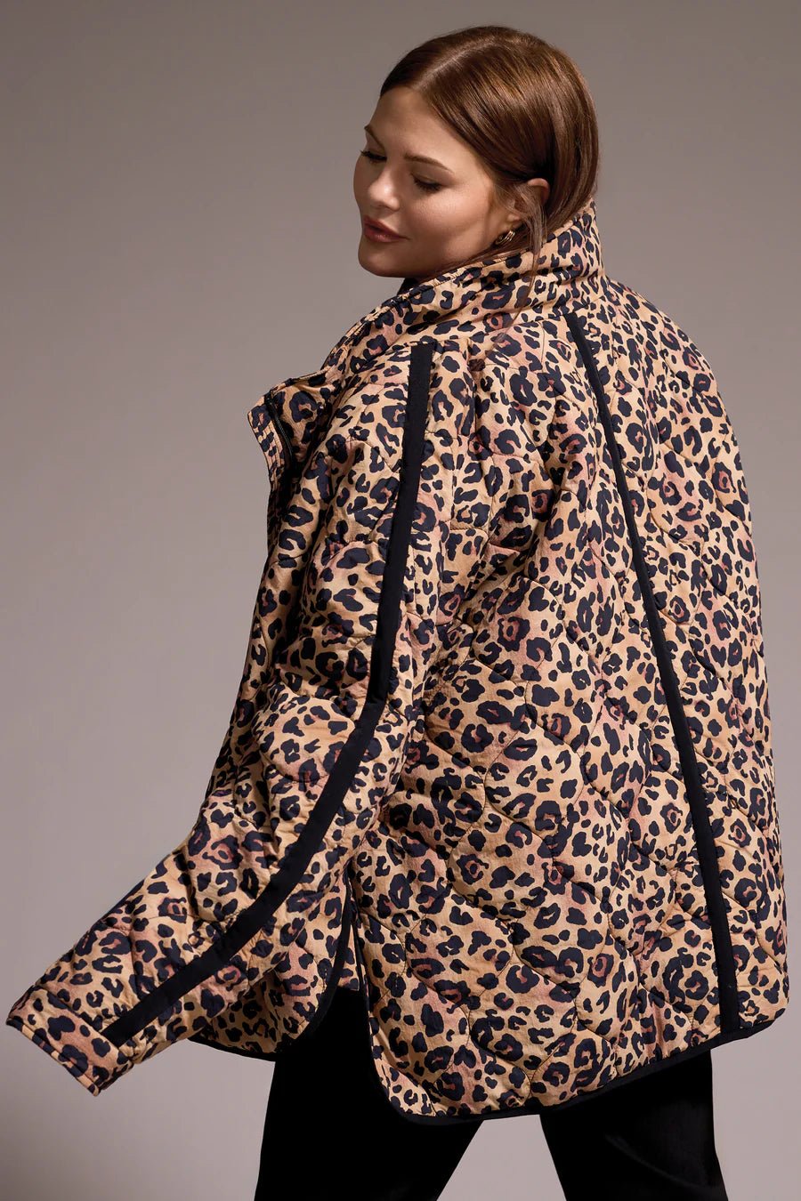 Tribal Lightweight Drop Shoulder Quilted Puffer Jacket - Juli's Wearable Art