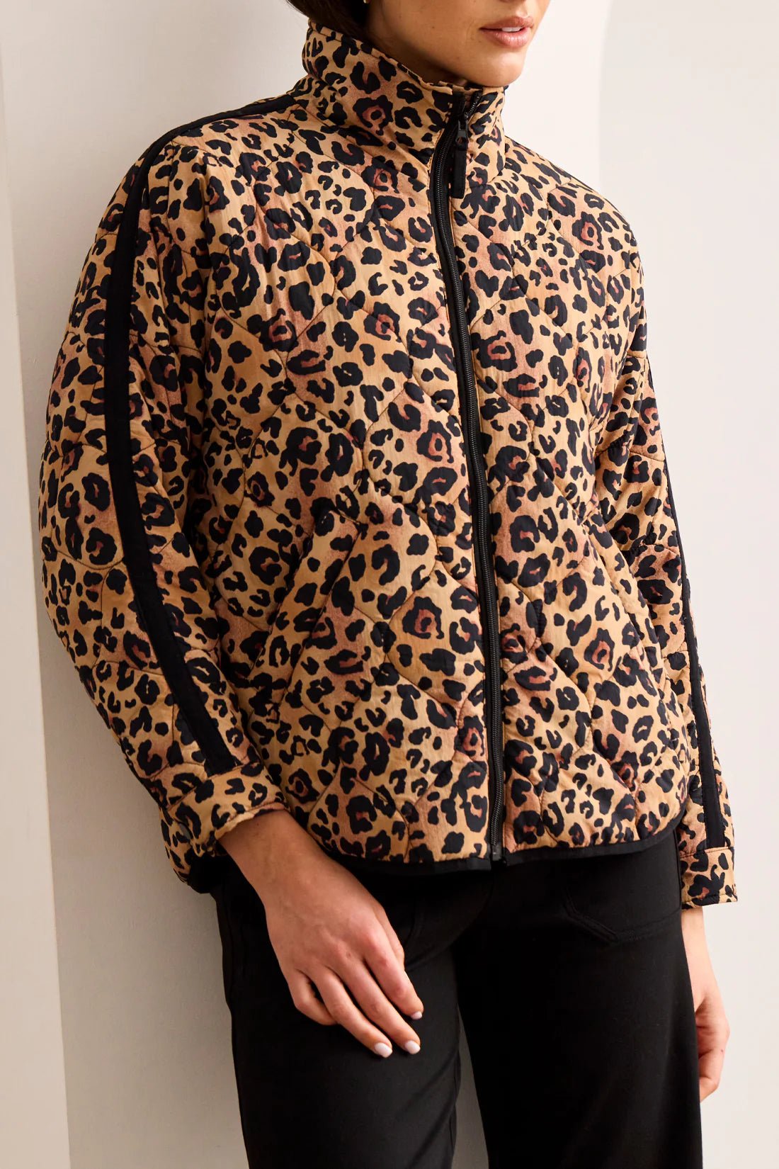 Tribal Lightweight Drop Shoulder Quilted Puffer Jacket - Juli's Wearable Art