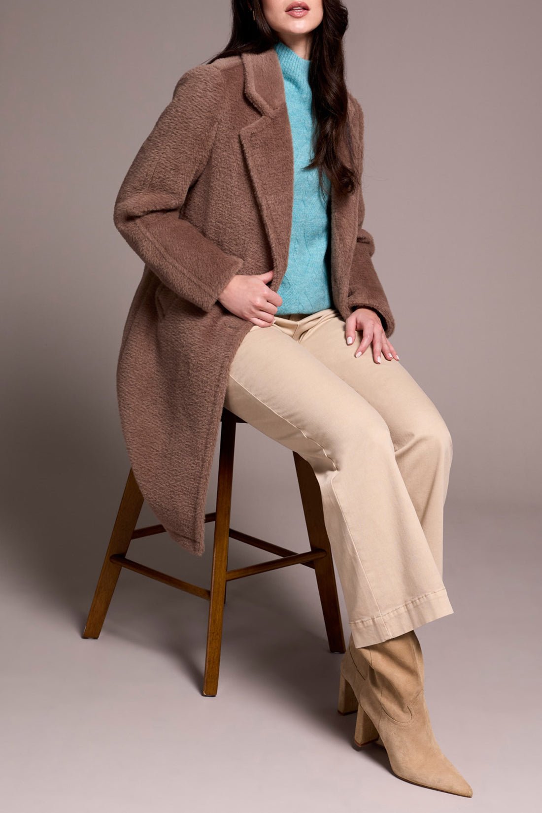 Tribal Long Sleeve Button - Front Coat – Fossil - Juli's Wearable Art