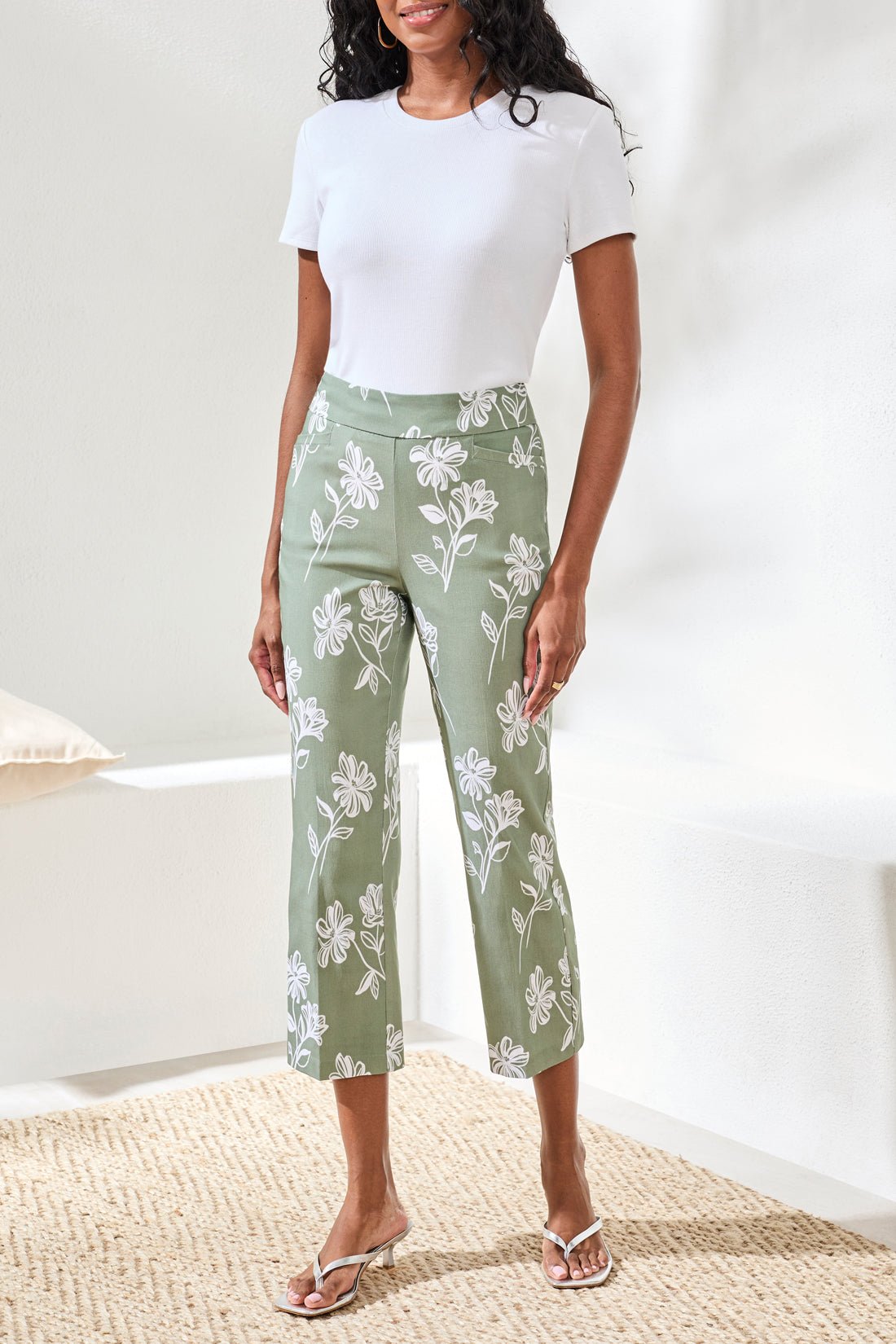 Tribal Pull - On Capri with Pockets | Moss - Juli's Wearable Art