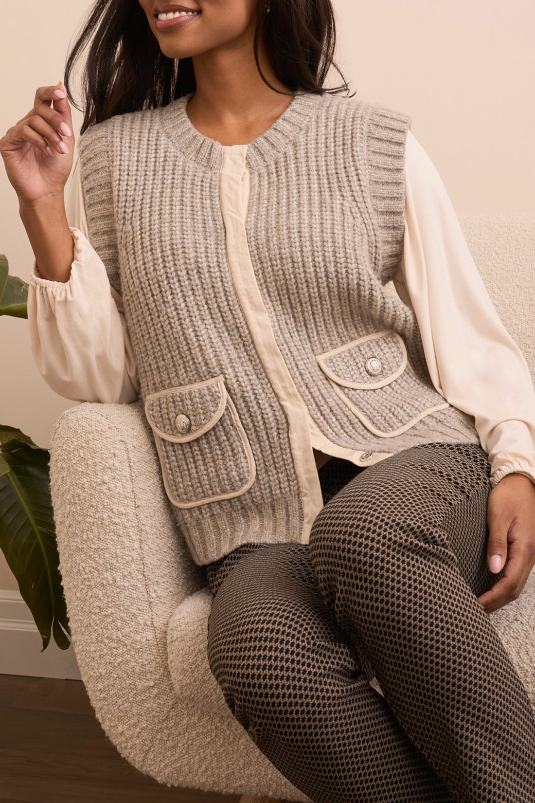 Tribal Sleeveless Vest with Pockets - Juli's Wearable Art