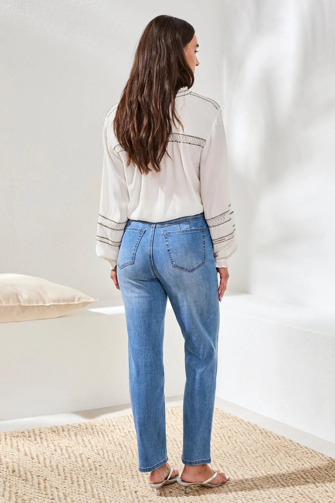 Tribal Sophia Curvy Comfort Stretch Hugging Straight Leg Jeans | Harbor - Juli's Wearable Art