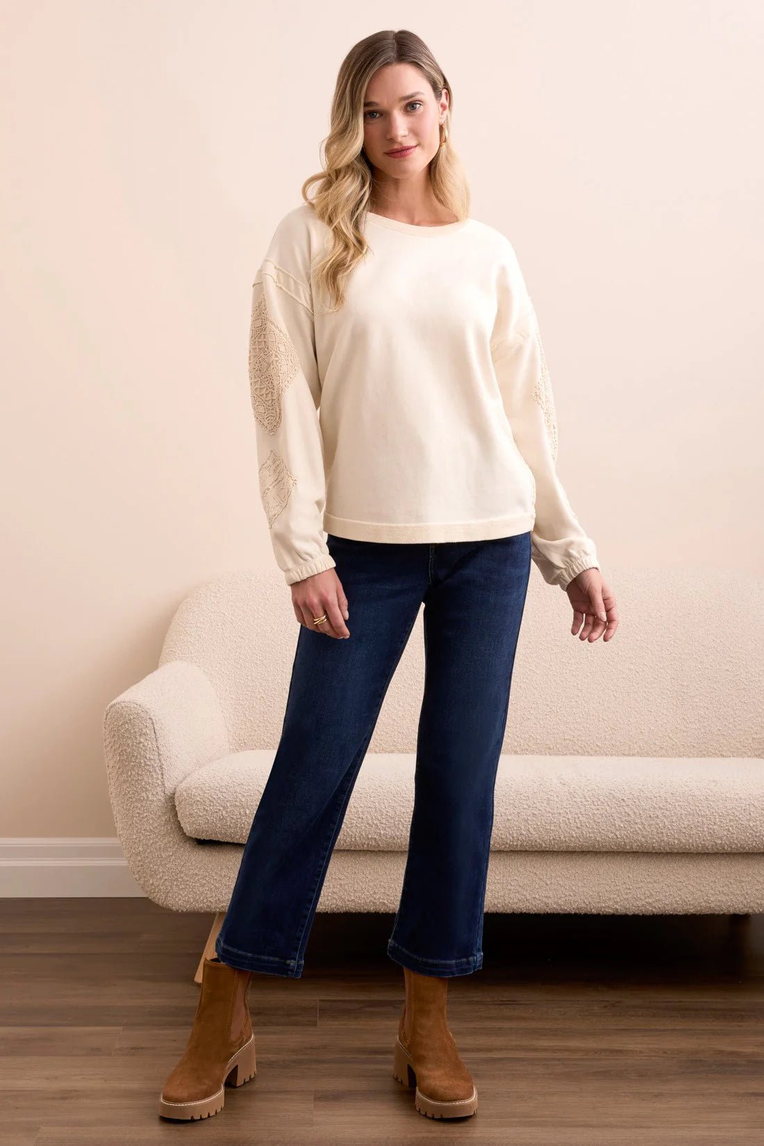 Tribal Special Wash Drop Shoulder Sweatshirt - Juli's Wearable Art