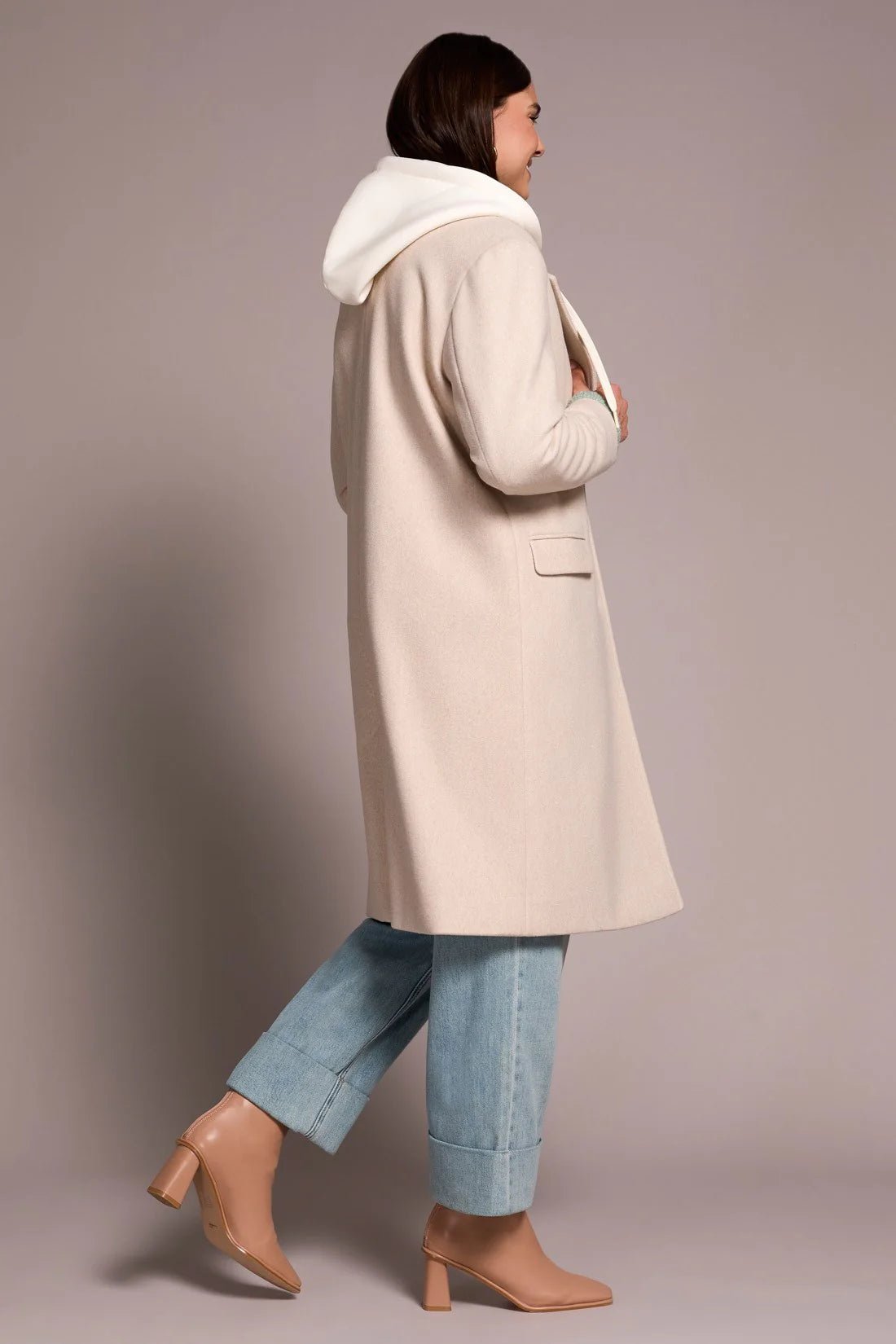 Tribal Ultra - Soft Knit Coat With Removable Fooler Hoodie - Juli's Wearable Art