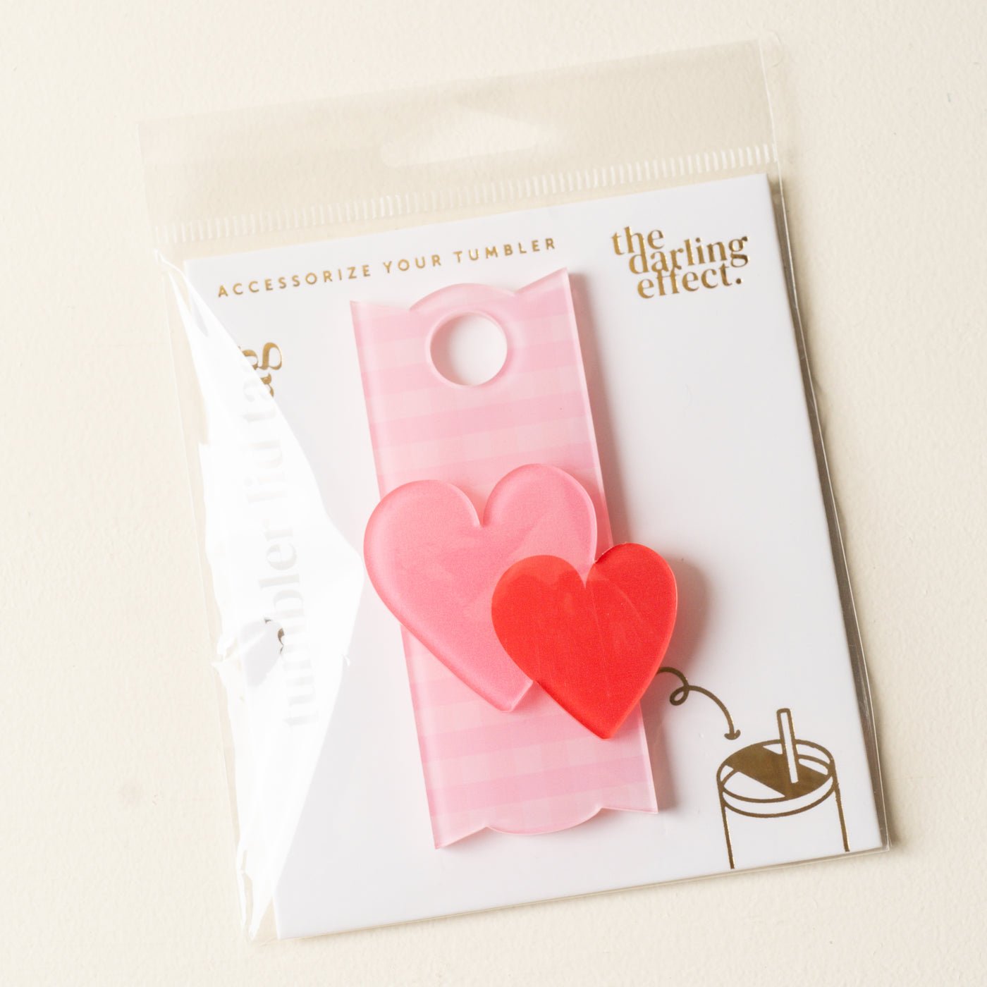 Tumbler Lid Tags - Valentine's Hearts - Juli's Wearable Art