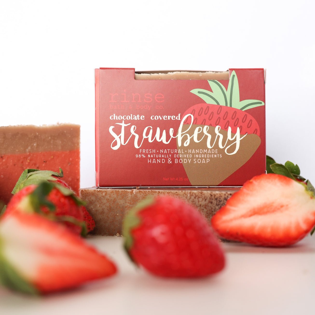 Valentine's Day Chocolate Covered Strawberry | Natural Bar Soap - Juli's Wearable Art