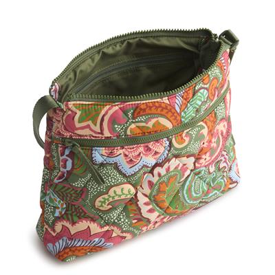Vera Bradey Original Zip Hipster in Featherweight - Leaf Me Not Paisley - Juli's Wearable Art