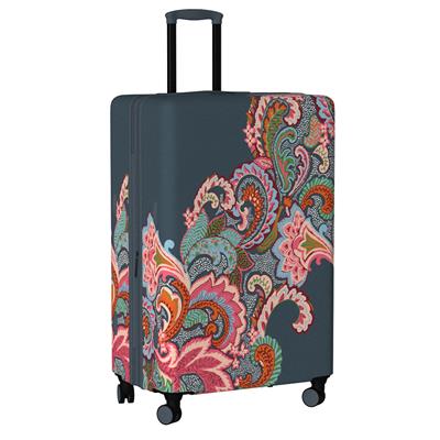 Vera Bradley 26" Adair Spinner in Hard Luggage - Leaf Me Not Paisley/Dark Slate - Juli's Wearable Art