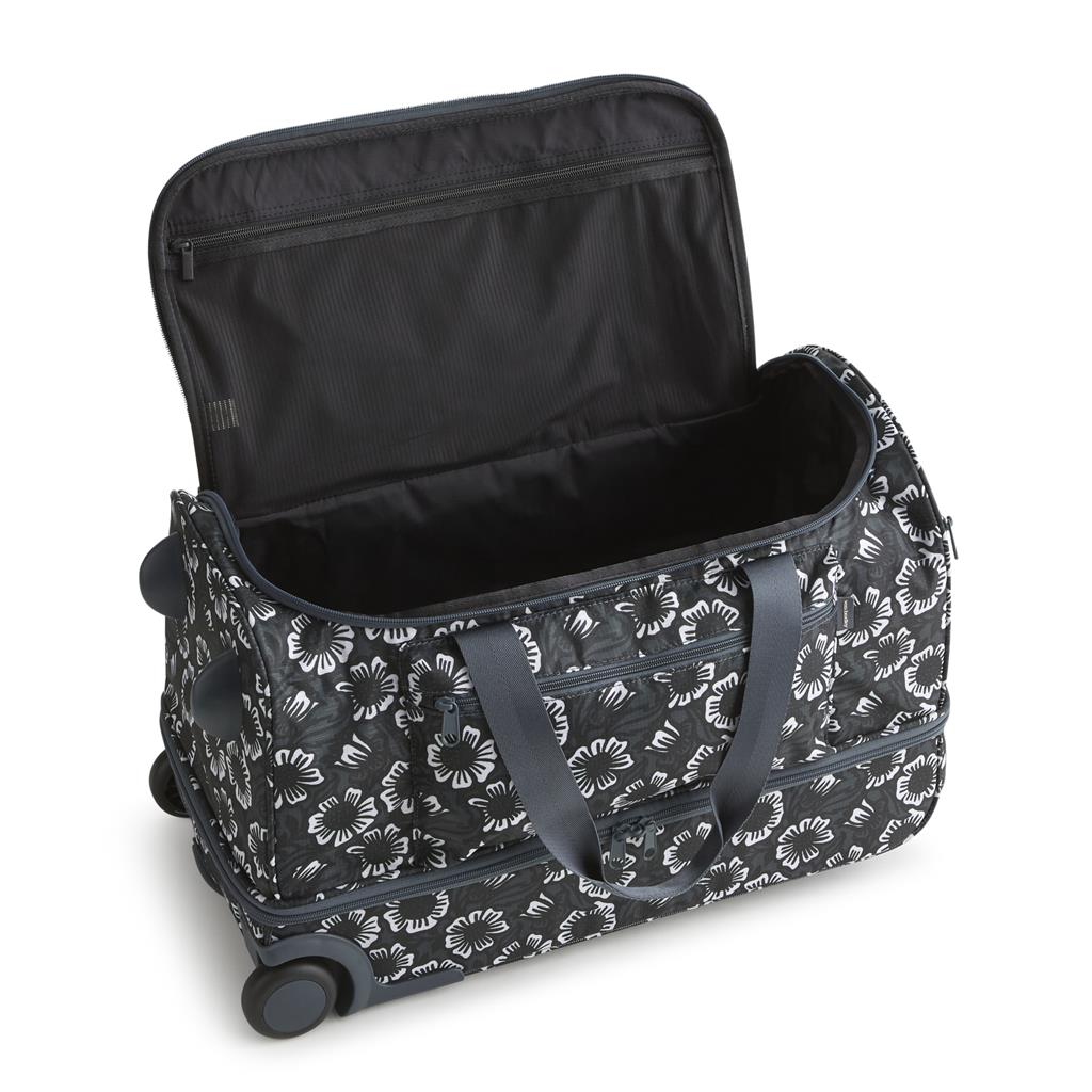 Vera Bradley Adair Rolling Duffel in Ripstop - Canopy Floral Dark Slate - Juli's Wearable Art