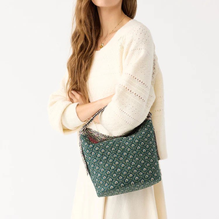 Vera Bradley Astoria Shoulder Bag Mistletoe lattice in Premium cotton - Juli's Wearable Art