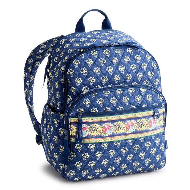 Vera Bradley Bancroft Backpack | Premium Cotton | Maison Blue - Juli's Wearable Art