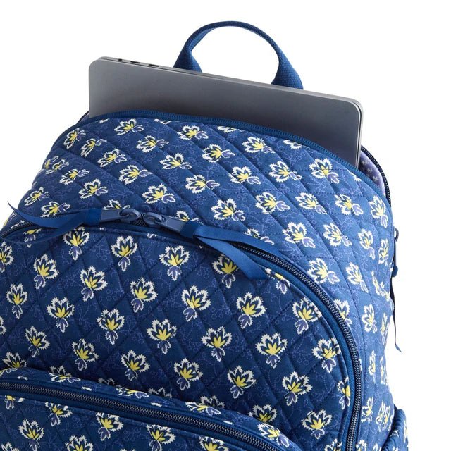 Vera Bradley Bancroft Backpack | Premium Cotton | Maison Blue - Juli's Wearable Art