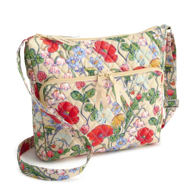 Vera Bradley Harwick Large Messenger | Premium Cotton | All the Pretty Wildflowers - Juli's Wearable Art