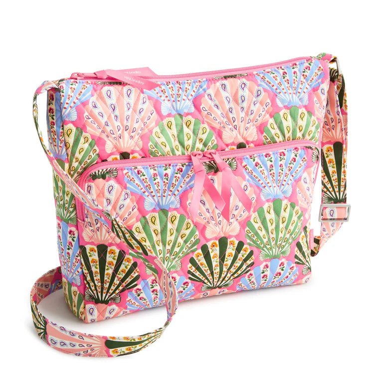 Vera Bradley Harwick Large Messenger | Premium Cotton | Cottage Shells - Juli's Wearable Art