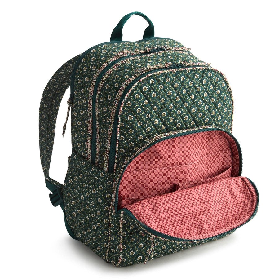 Vera Bradley Large Bancroft Backpack in Premium Cotton - Mistletoe Lattice - Juli's Wearable Art