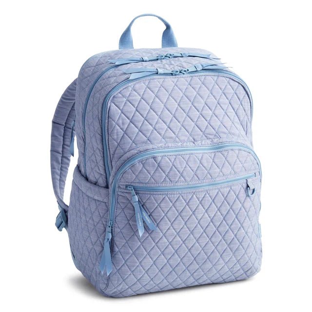 Vera Bradley Large Bancroft Backpack | Premium Cotton | Blue Chambray - Juli's Wearable Art