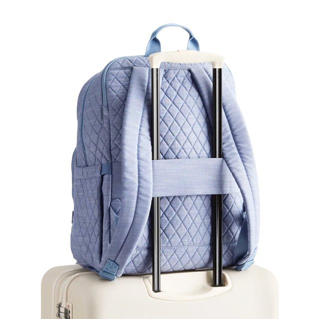 Vera Bradley Large Bancroft Backpack | Premium Cotton | Blue Chambray - Juli's Wearable Art