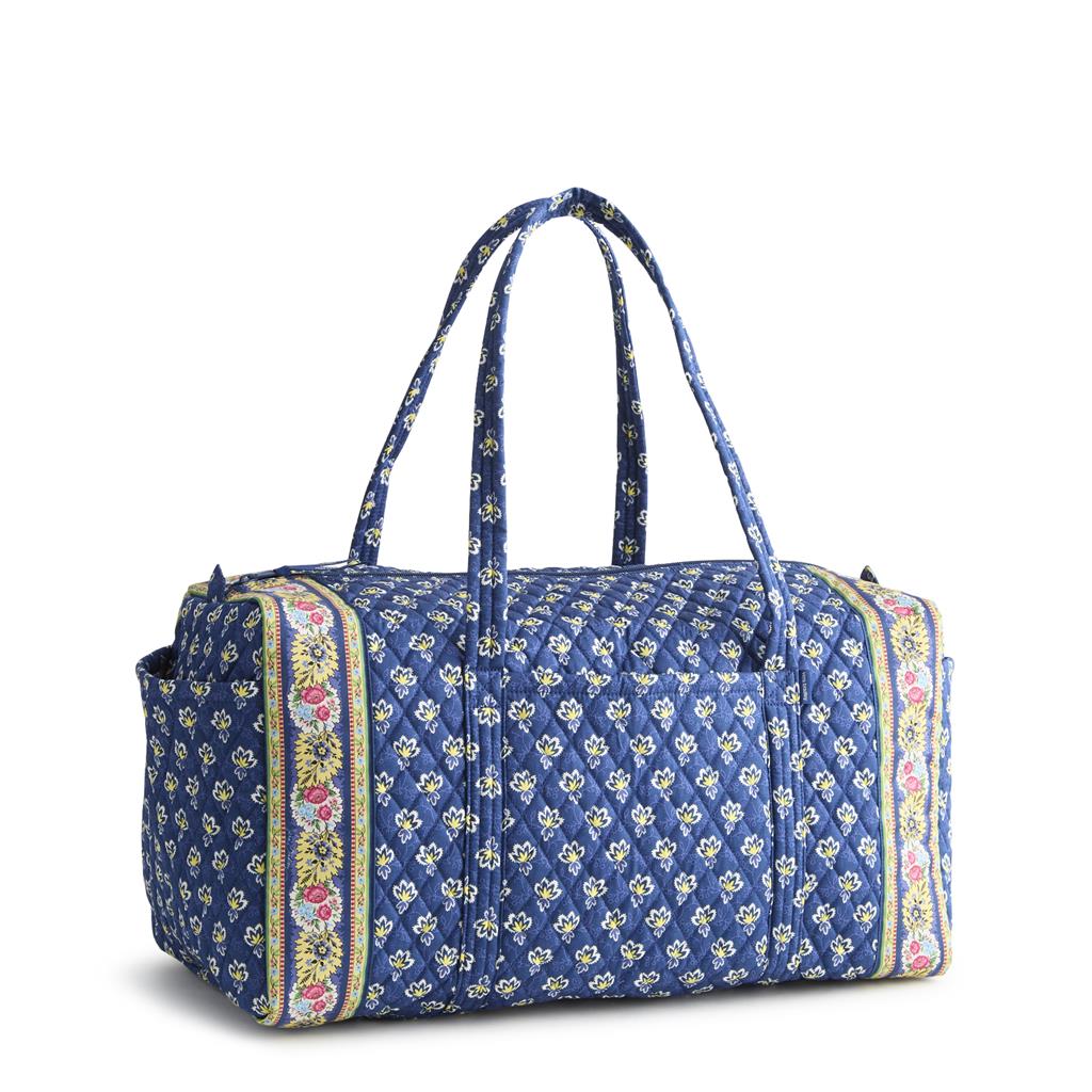 Vera Bradley Large Original Duffel Bag | Premium Cotton | Maison Blue - Juli's Wearable Art