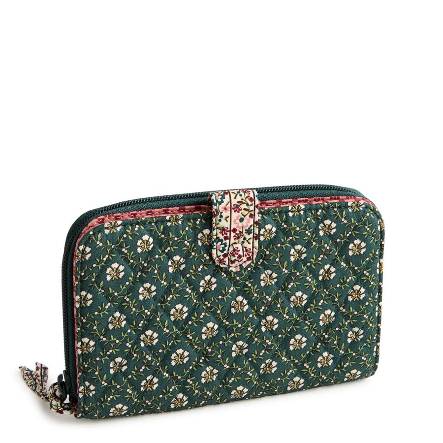 Vera Bradley Large Tab Wallet - Mistletoe Lattice in Premium Cotton - Juli's Wearable Art