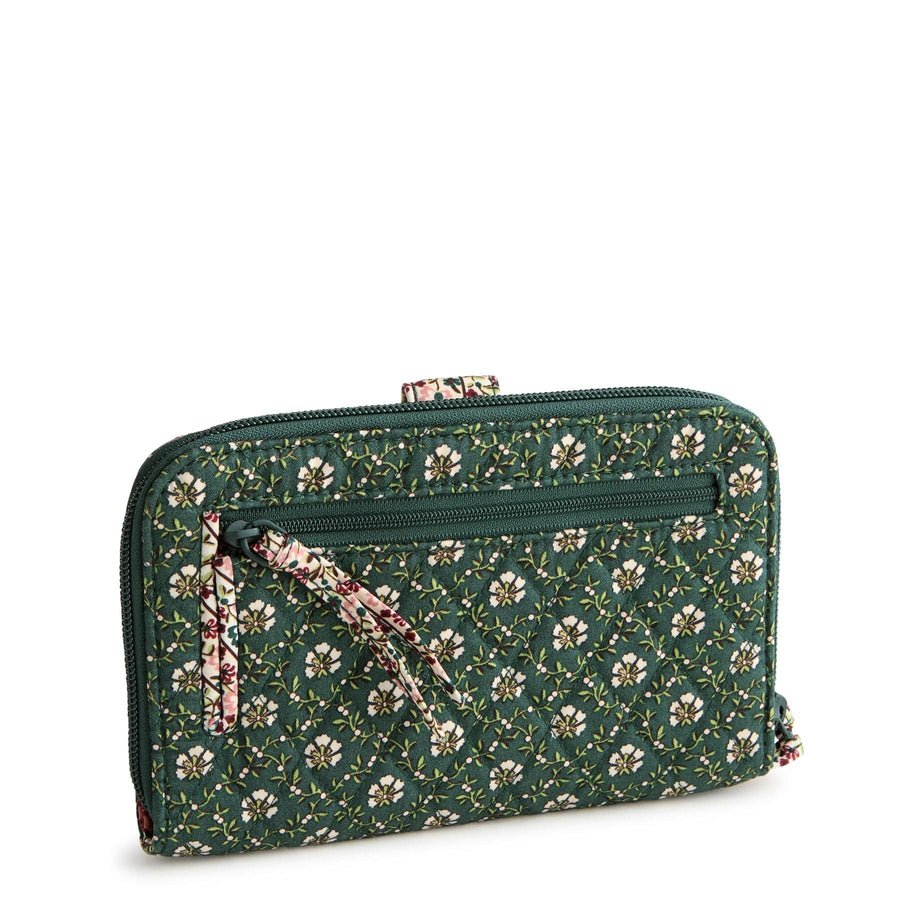 Vera Bradley Large Tab Wallet - Mistletoe Lattice in Premium Cotton - Juli's Wearable Art
