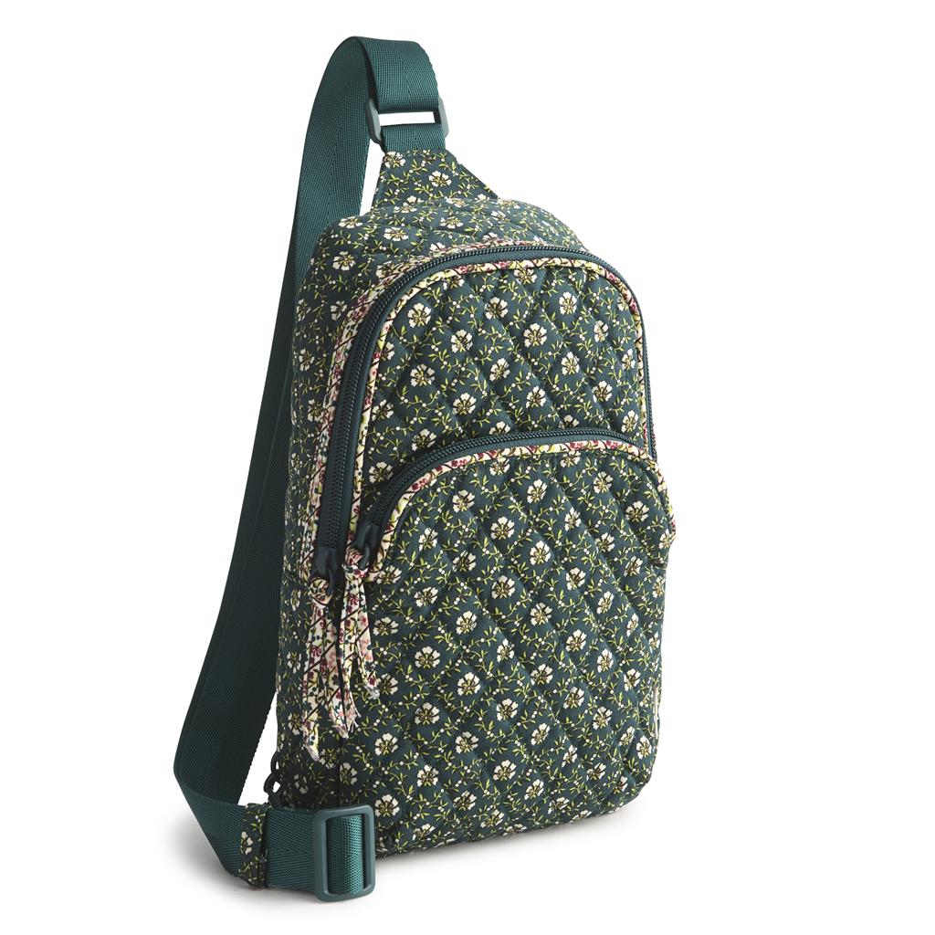 Vera Bradley Lorman Sling Backpack in Premium Cotton - Mistletoe Lattice - Juli's Wearable Art
