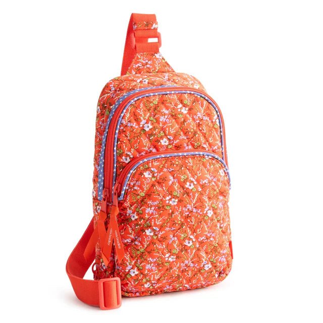 Vera Bradley Lorman Sling Backpack | Premium Cotton | Wildflower Sprigs - Juli's Wearable Art