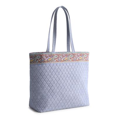 Vera Bradley Original Zip Tote in Premium Cotton - Chambray - Juli's Wearable Art