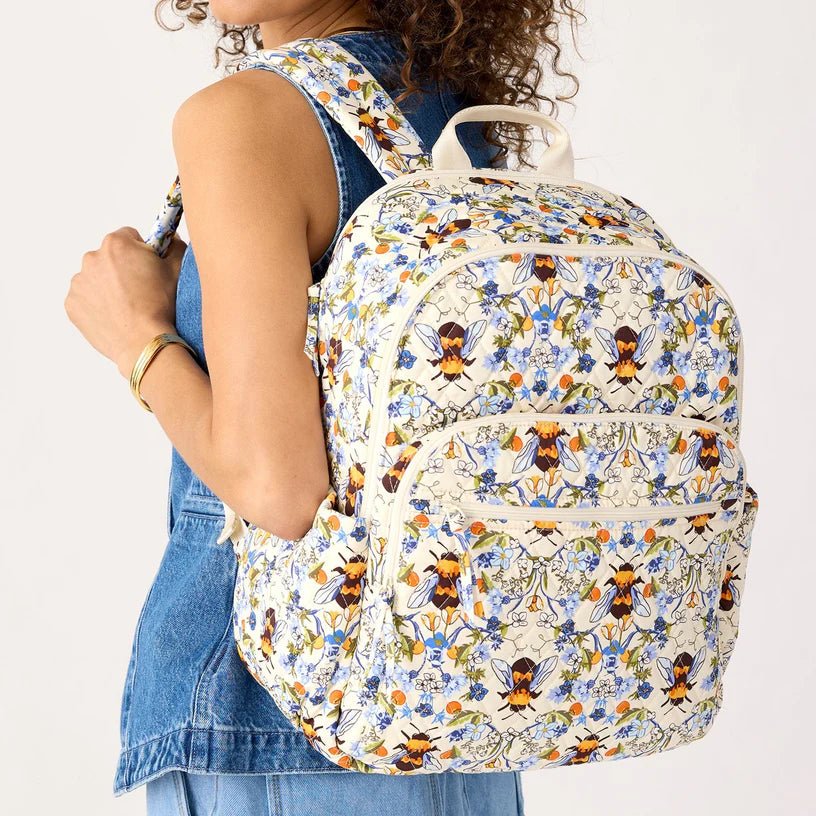 Vera Bradley Premium Cotton Bancroft Backpack - Bee Garden - Juli's Wearable Art