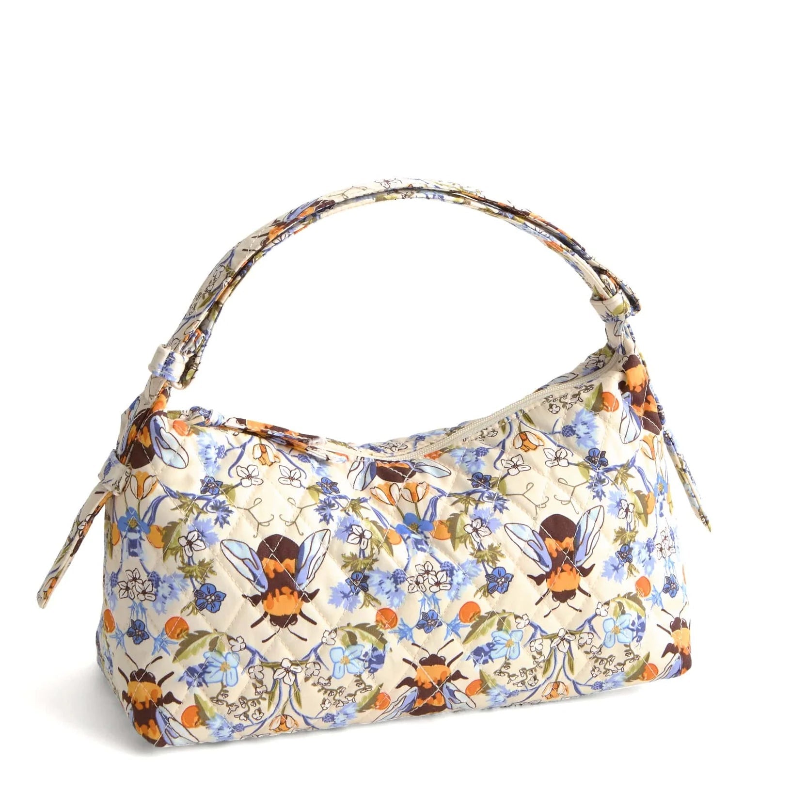 Vera Bradley Premium Cotton Roxbury Crescent Shoulder Bag - Bee Garden - Juli's Wearable Art