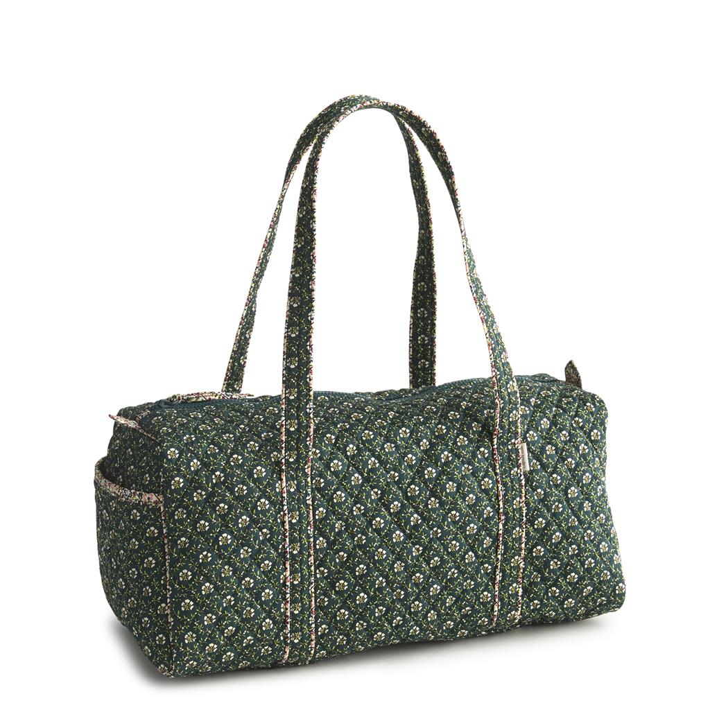 Vera Bradley Small Original Duffel in Premium Cotton - Mistletoe Lattice - Juli's Wearable Art